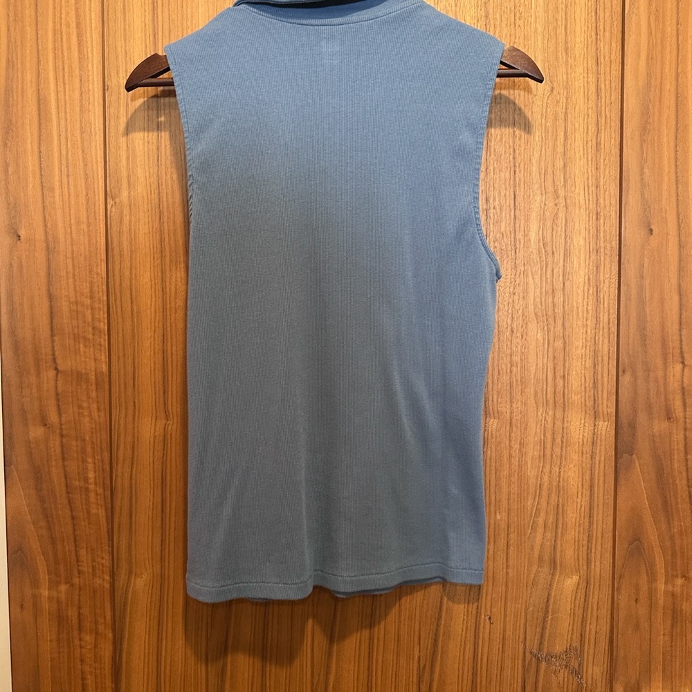 GAP Women's Sleeveless Blue collared Tank Size M - Picture 3 of 3